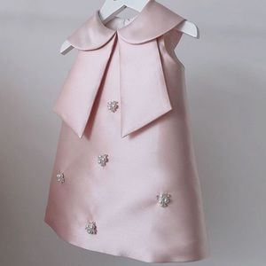 Girls 4-5Y Flowergirl Occasion satin dress with pearl embellished detail